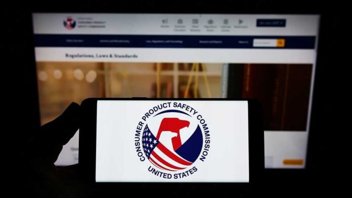 shutterstock_2134041095.jpg featured image Consumer Product Safety Commission logo on phone screen