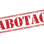 Red stamp with the word Sabotage.