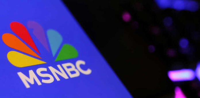 shutterstock_2435574121.jpg MSNBC logo on a blue background