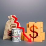 94% Deficit EXPLOSION A visual representation of financial decline with money and boxes