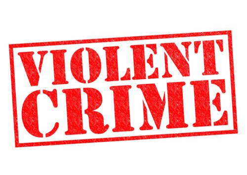 Red stamp with the words VIOLENT CRIME
