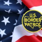 Border Patrol Under Fire: Helicopter Targeted! U.S. Border Patrol badge on a background of the American flag