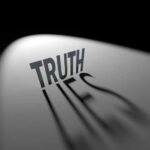 Trump’s Commerce Chief ADMITS Epstein Island Visit With Children Truth casting shadow spelling Lies on curved surface.
