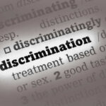 Dictionary page highlighting the word discrimination.