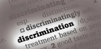 Dictionary page highlighting the word discrimination.