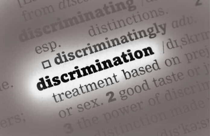 Dictionary page highlighting the word discrimination.
