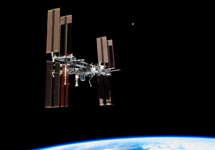 International Space Station orbiting above Earth