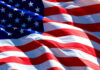 USA flag waving in the wind.