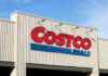 Costco Wholesale store front with logo visible.