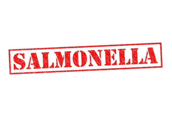 shutterstock_214851316.jpg Red stamp with the word 'SALMONELLA' indicating a health warning