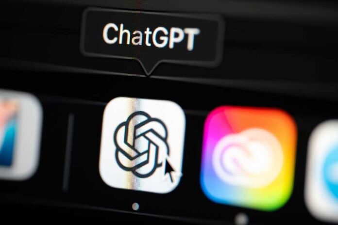 Close-up of a digital interface displaying the ChatGPT application icon