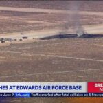 VIDEO: B-52 Crashes Seconds After Takeoff – 8 Dead B-52 bomber crashes shortly after takeoff at Edwards Air Force Base, officials say
