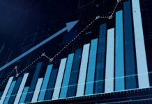 Wall Street ROARS: Two Big Gifts Land Rising bar graph with upward trending line chart