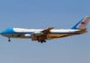 Airplane labeled United States of America on runway