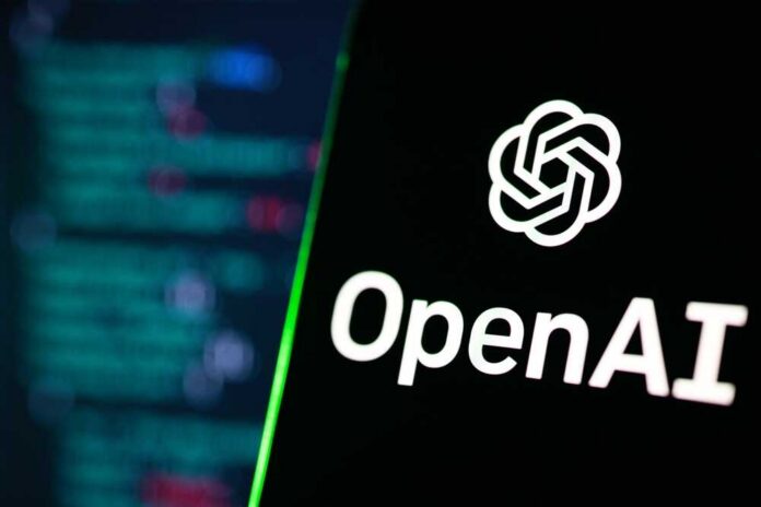 Penang,,Malaysia,-,1,Apr,2023:,Chatgpt,Artificial,Intelligence,Computer Smartphone displaying OpenAI logo on a keyboard