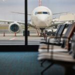 Safety Net Snaps, Airports Freeze View of an airplane from an airport waiting area
