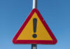 VIDEO: Deadly Rear-End Smash Triangular warning sign with exclamation mark.