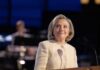 Hillary’s Bold Midterm Play Drops Hilary Cawthorne at a podium with microphones