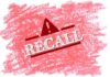 Tiny Recall, Big Injection Risk Recall alert with an exclamation mark on a red background